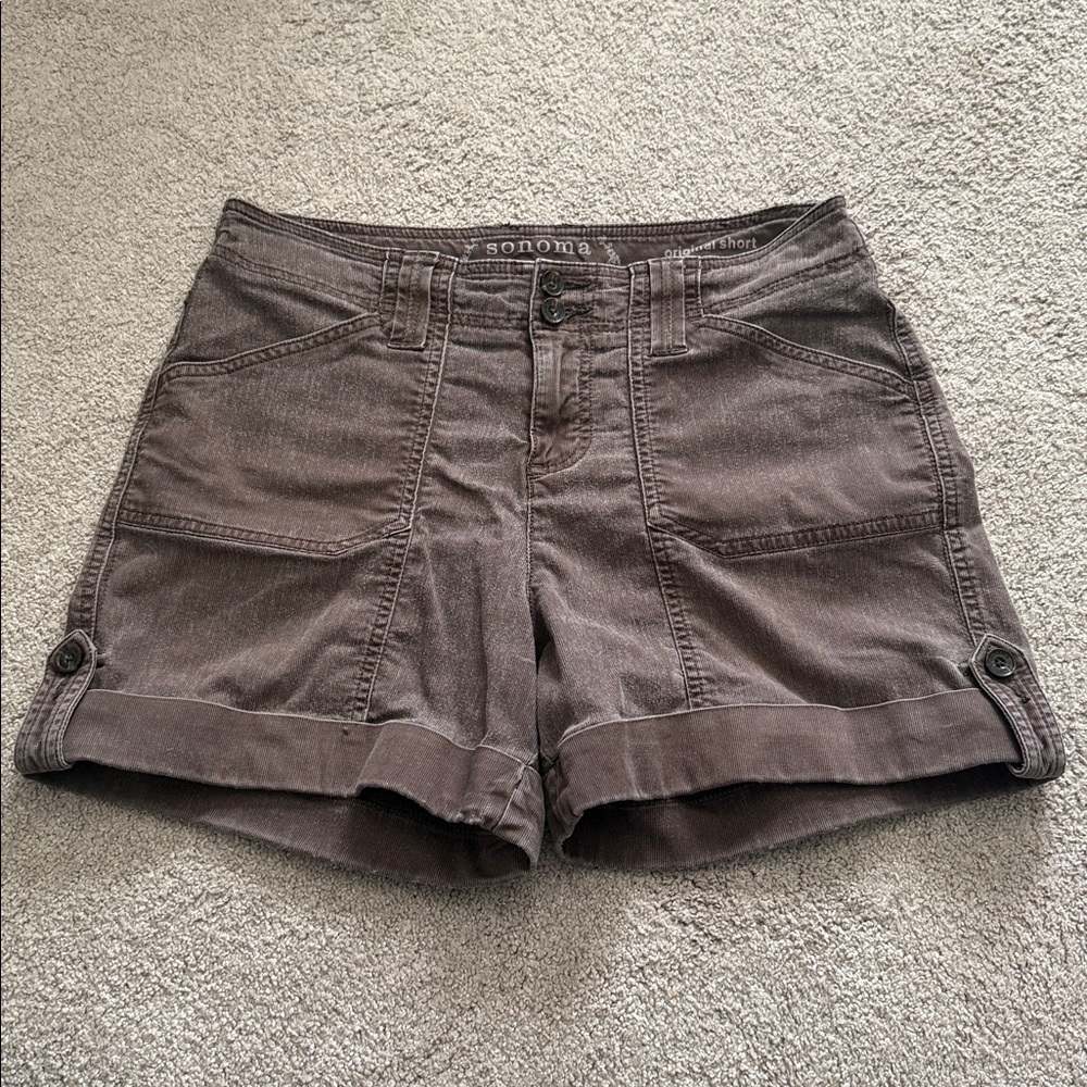 Sonoma Women's Dark Brown Cargo Shorts